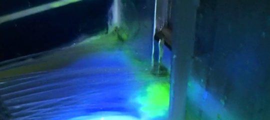détection de fuite d'eau avec la Fluorescéine