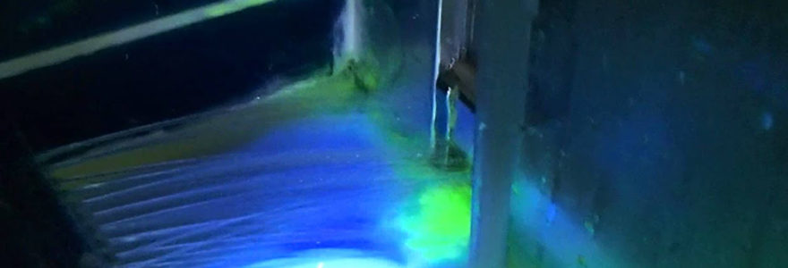 détection de fuite d'eau avec la Fluorescéine